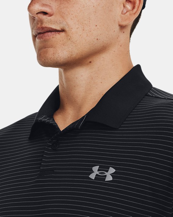 เสื้อโปโล UA Performance 3.0 Stripe สำหรับผู้ชาย in Black image number 3